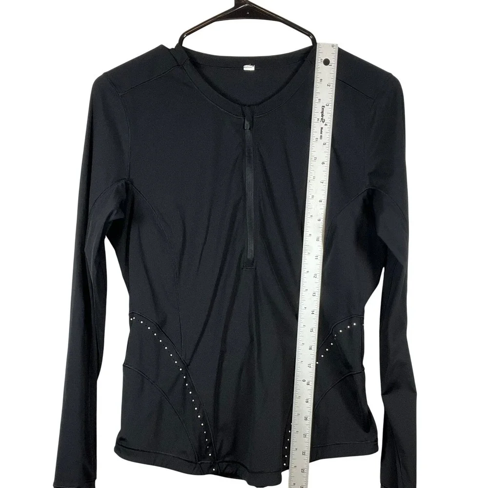 Lululemon Flash Forward Half Zip, Black, Size 6 - Picture 7 of 8
